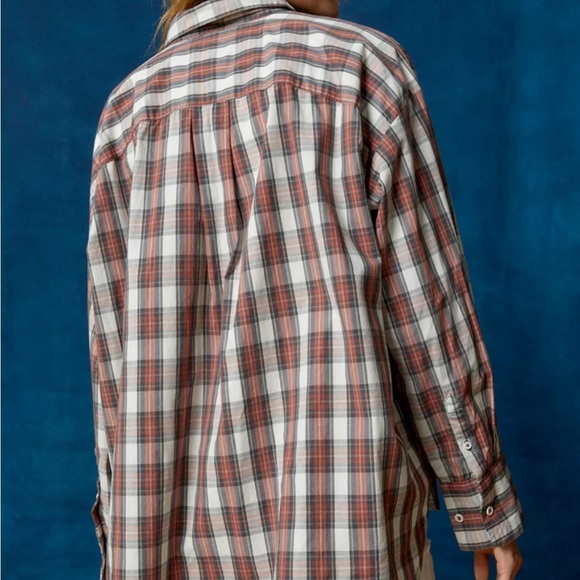BDG By Urban Outfitters Dad Button Down Plaid NWT - Picture 5 of 7
